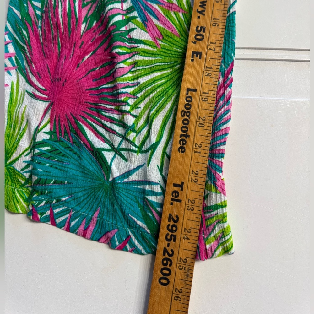 Rose & Olive Women’s Sz Small Floral Rayon Wide Leg Pants Beach Summer Bright - Picture 3 of 6